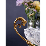 Чаша из прозрачного рельефного стекла на бронзовой подставке Eden Garden варинант исполнения - 3 | Loft Concept в Нижнем Новгороде