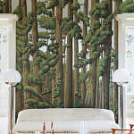 Обои ручная роспись Redwoods Sequoia on Sterling Silver gilded paper варинант исполнения - 3 | Loft Concept в Нижнем Новгороде