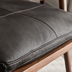 Кресло c каркасом из массива дерева и мягкой кожаной обивкой Walnut Armchair варинант исполнения - 7 | Loft Concept в Нижнем Новгороде