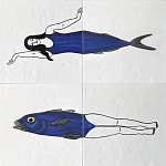 Плитка с узором Рыба пловчиха варинант исполнения - 2 | Loft Concept в Нижнем Новгороде