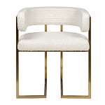 Стул букле бежевый с каркасом цвета матовое золото Tactility варинант исполнения - 1 | Loft Concept в Нижнем Новгороде