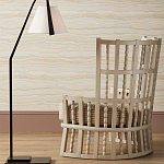 Торшер с черным каркасом и белым тканевым абажуром в форме конуса Stylish Solution варинант исполнения - 4 | Loft Concept в Нижнем Новгороде