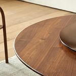 Стол обеденный круглый с двойной столешницей Walnut Wood Table варинант исполнения - 6 | Loft Concept в Нижнем Новгороде