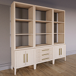 Модульный стеллаж Primo из трех составных элементов Светлый дуб варинант исполнения - 3 | Loft Concept в Нижнем Новгороде