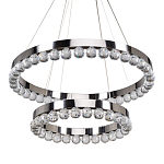 Люстра с двумя кольцами цвета хром и прозрачными хрустальными шарами по периметру Sacramento Transparent Balls Chandelier варинант исполнения - 1 | Loft Concept в Нижнем Новгороде