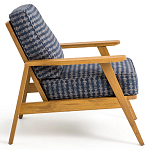 Кресло с каркасом из массива дуба Deniaud Oak Blue Print  Armchair варинант исполнения - 3 | Loft Concept в Нижнем Новгороде