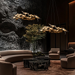 Люстра подвесная с прозрачными стеклянными птичками на ветвях Диаметр 80 см Serip Voa варинант исполнения - 11 | Loft Concept в Нижнем Новгороде