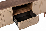 ТВ-тумба бежевая из массива бука с 2-мя дверками и ящиком Wenge Light варинант исполнения - 4 | Loft Concept в Нижнем Новгороде