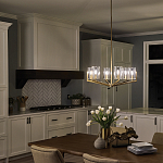 Люстра с 6-ю прозрачными цилиндрическими плафонами Kichler варинант исполнения - 8 | Loft Concept в Нижнем Новгороде