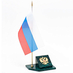 Флагшток с гербом России из натурального камня змеевик Stone Flagpole варинант исполнения - 2 | Loft Concept в Нижнем Новгороде