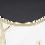 Приставной столик на золотистом основании с черной столешницей Noir варинант исполнения - 2 | Loft Concept в Нижнем Новгороде