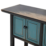 Деревянная консоль в китайском стиле с дверцами голубая Qin Console Table Blue варинант исполнения - 4 | Loft Concept в Нижнем Новгороде