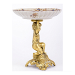 Чаша с цветочным орнаментом на ножке в виде бронзового ангела Eden Garden варинант исполнения - 2 | Loft Concept в Нижнем Новгороде
