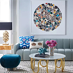 Дизайнерский журнальный столик чёрный с круглой столешницей Arycy варинант исполнения - 1 | Loft Concept в Нижнем Новгороде