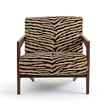 Кресло с обивкой из шенилла с тигровым принтом Tiger Chair варинант исполнения - 1 | Loft Concept в Нижнем Новгороде