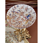 Чаша с цветочным орнаментом на ножке в виде бронзового ангела Eden Garden варинант исполнения - 7 | Loft Concept в Нижнем Новгороде