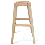 Барный стул со спинкой на 4-х деревянных ножках Синий Велюр Ava Charm варинант исполнения - 6 | Loft Concept в Нижнем Новгороде