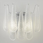 Бра с подвесками из рифленного стекла в форме капель на основании цвета хром Textured Glass варинант исполнения - 5 | Loft Concept в Нижнем Новгороде