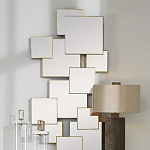 Золотое зеркальное панно из зеркальных квадратов Overlapping варинант исполнения - 3 | Loft Concept в Нижнем Новгороде