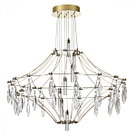 Люстра подвесная из металла с прозрачными подвесками из хрусталя Quasar 93 варинант исполнения - 2 | Loft Concept в Нижнем Новгороде
