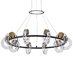 Кольцевая люстра с круглыми стеклянными плафонами в виде колец Olympe Glass Chandelier варинант исполнения - 1 | Loft Concept в Нижнем Новгороде