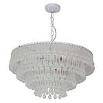 Люстра подвесная круглая с молочными стеклянными подвесками в форме капель Droplet Chandelier варинант исполнения - 1 | Loft Concept в Нижнем Новгороде