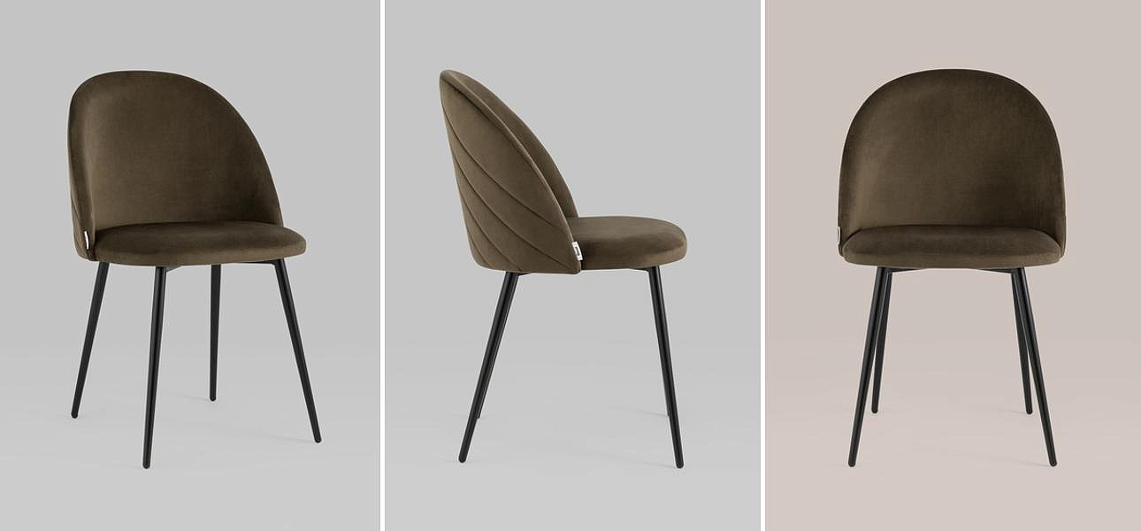 Стул Коричневый Велюр Miruna Leaf Chair Стул Коричневый Велюр Miruna Leaf Chair - Loft-Concept в Нижнем Новгороде