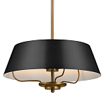 Подвесной светильник с конусовидным металлическим абажуром черного цвета Kichler варинант исполнения - 1 | Loft Concept в Нижнем Новгороде