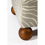 Банкетка Wakonda Gray Zebra с деревянными шариками  варинант исполнения - 5 | Loft Concept в Нижнем Новгороде