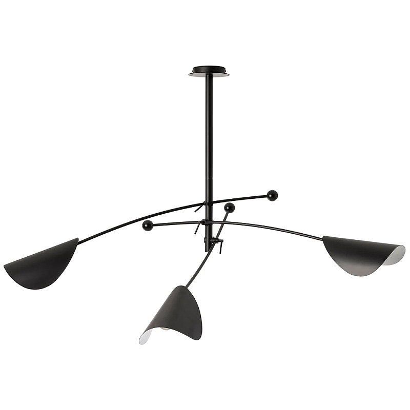 Потолочный светильник с подвижными плафонами Aracea Black Ceiling Lamp Черный в Нижнем Новгороде | Loft Concept 