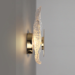 Бра с рельефным волнообразным стеклянным плафоном и вставкой из мрамора Liquid Stone варинант исполнения - 2 | Loft Concept в Нижнем Новгороде