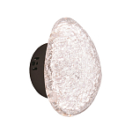 Бра с прозрачным рельефным плафоном на черном металлическом основании Iona варинант исполнения - 1 | Loft Concept в Нижнем Новгороде