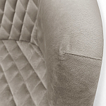 Барный стул со спинкой и мягкой обивкой с ромбами на 4-х деревянных ножках Бежевый Велюр Ava Charm варинант исполнения - 4 | Loft Concept в Нижнем Новгороде