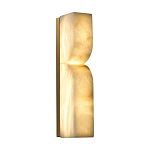 Бра с изогнутым плафоном из белого алебастра на прямоугольном основании Cryptocrystalline Stone варинант исполнения - 3 | Loft Concept в Нижнем Новгороде