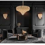 Люстра с каскадом из прозрачного хрусталя Constant Sparks варинант исполнения - 16 | Loft Concept в Нижнем Новгороде