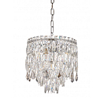 Люстра круглая с хрустальными подвесками на серебряном каркасе Roul Crystal Light варинант исполнения - 11 | Loft Concept в Нижнем Новгороде