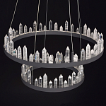 Люстра с двумя кольцами черного цвета с хрустальными элементами QUARTZ CRYSTAL варинант исполнения - 4 | Loft Concept в Нижнем Новгороде
