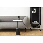 Кофейный столик с белой мраморной столешницей на черном основании Tall Coffee Black and White Table варинант исполнения - 1 | Loft Concept в Нижнем Новгороде