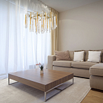 Люстра подвесная золотого цвета с разветвленными ветвями и прозрачными стеклянными подвесками Droplet Chandelier варинант исполнения - 12 | Loft Concept в Нижнем Новгороде