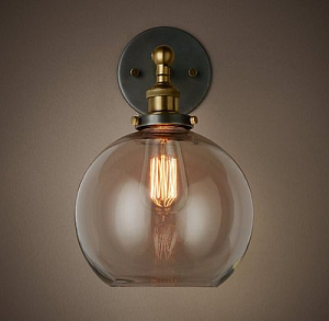 Бра Loft Clear Glass Sphere Cloche