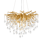 Люстра подвесная с прозрачными стеклянными подвесками в форме капель Диаметр 60 см Droplet Chandelier варинант исполнения - 18 | Loft Concept в Нижнем Новгороде