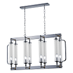 Люстра прямоугольная с 8-ю стеклянными плафонами цилиндрической формы Jeanette варинант исполнения - 3 | Loft Concept в Нижнем Новгороде