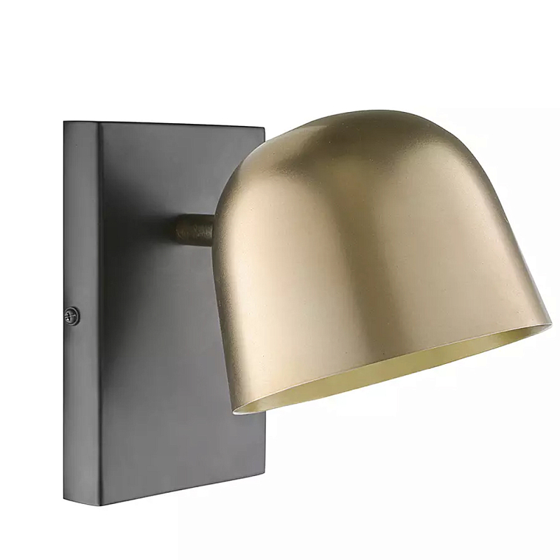 Бра с наклонным плафоном в сочетании золотистого и чёрного цвета Sconce with Sloping Shade Золотой Черный в Нижнем Новгороде | Loft Concept 