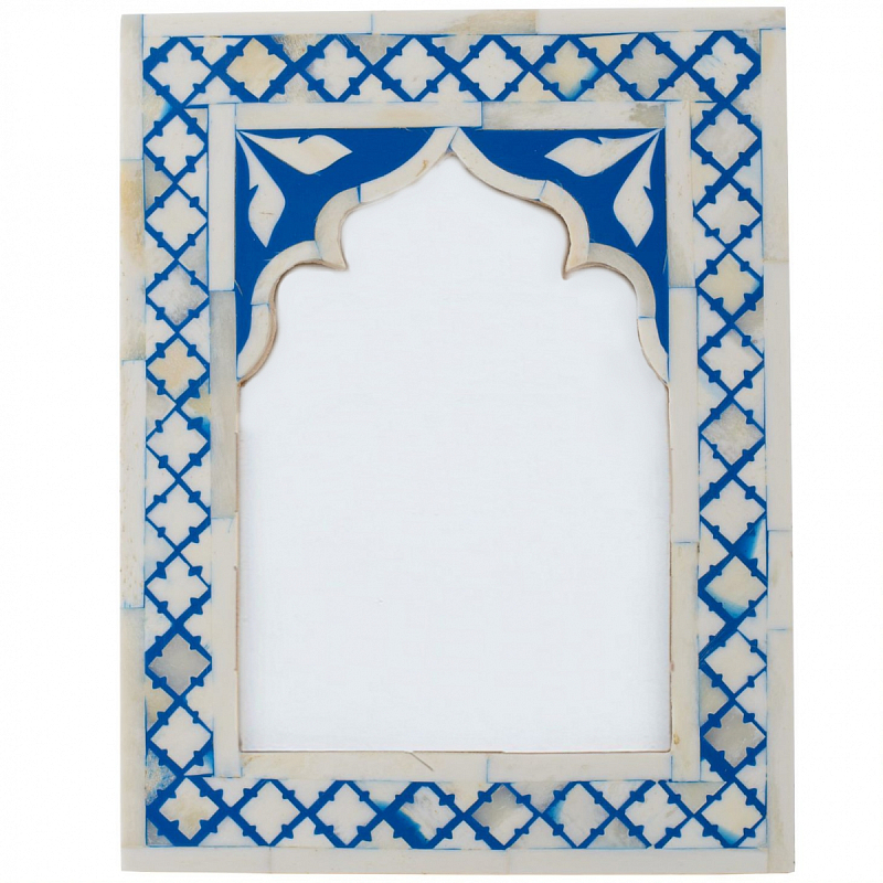 Photo Frame Blue White Moroccan Bone Mosaic  Синий Белый в Нижнем Новгороде | Loft Concept 