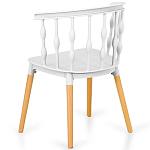 Пластиковый стул на ножках из массива бука Ferret Spiral White варинант исполнения - 6 | Loft Concept в Нижнем Новгороде