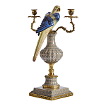 Подсвечникв образе попугая из фарфора с бронзовыми элементами Eden Garden варинант исполнения - 2 | Loft Concept в Нижнем Новгороде