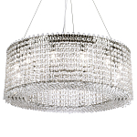 Круглая люстра с хрустальными подвесками хром Crystal Art Chrome Chandelier 12 варинант исполнения - 1 | Loft Concept в Нижнем Новгороде