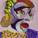 Картина с вышивкой Портрет wall panel People with the yellow ear 4 варинант исполнения - 1 | Loft Concept в Нижнем Новгороде