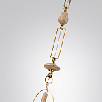 Подвесной светильник с круглым прозрачным плафоном и декоративной каменной вставкой Tectona  варинант исполнения - 6 | Loft Concept в Нижнем Новгороде