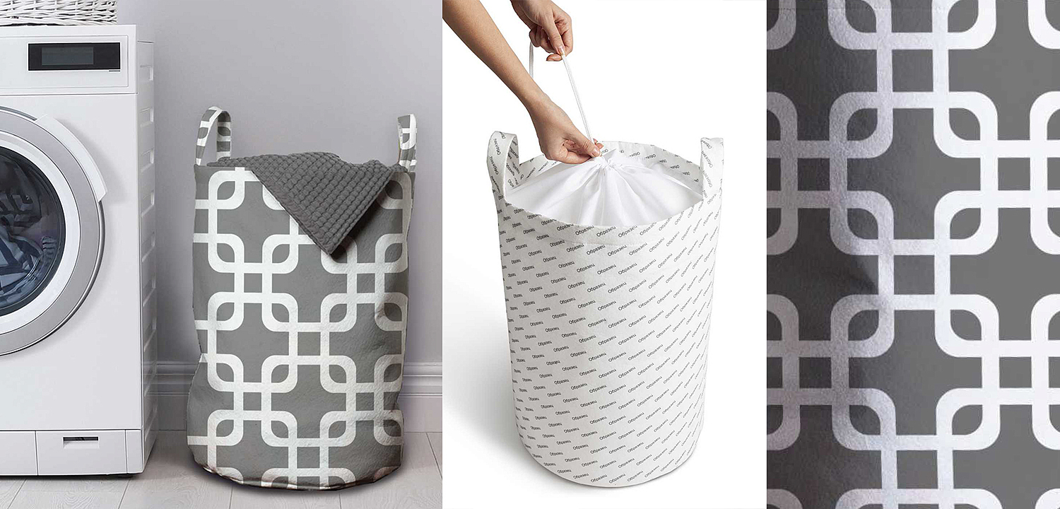 Корзина Squares on Gray Basket Корзина Squares on Gray Basket - Loft-Concept в Нижнем Новгороде